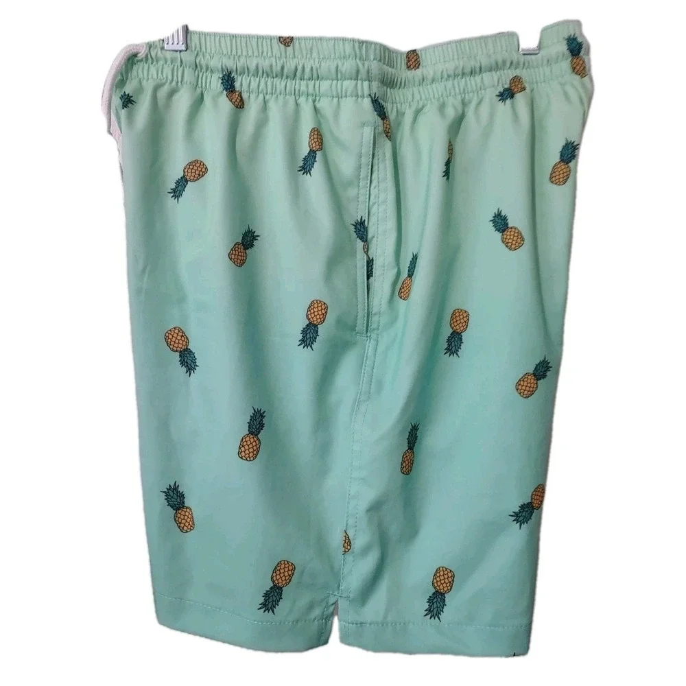 Swimsuit Wave Zone Medium 32/34 Mens Pineapple Bathing Suit Green Swim Shorts‎